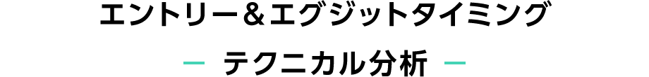 エントリー&エグジットタイミング
-テクニカル分析-